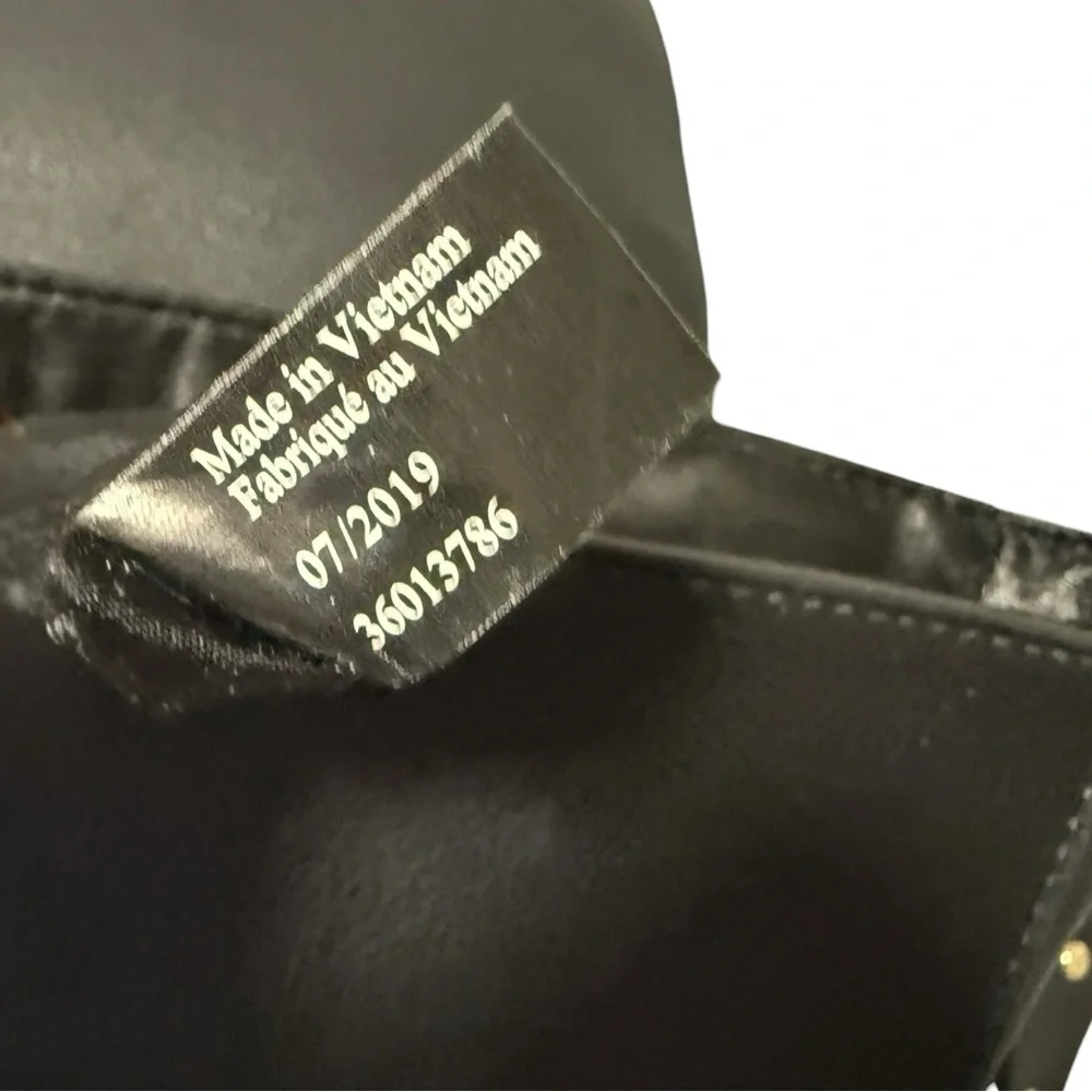 Victoria’s Secret Studded Black Crossbody Tassel fx leather Bag Adjustable Strap